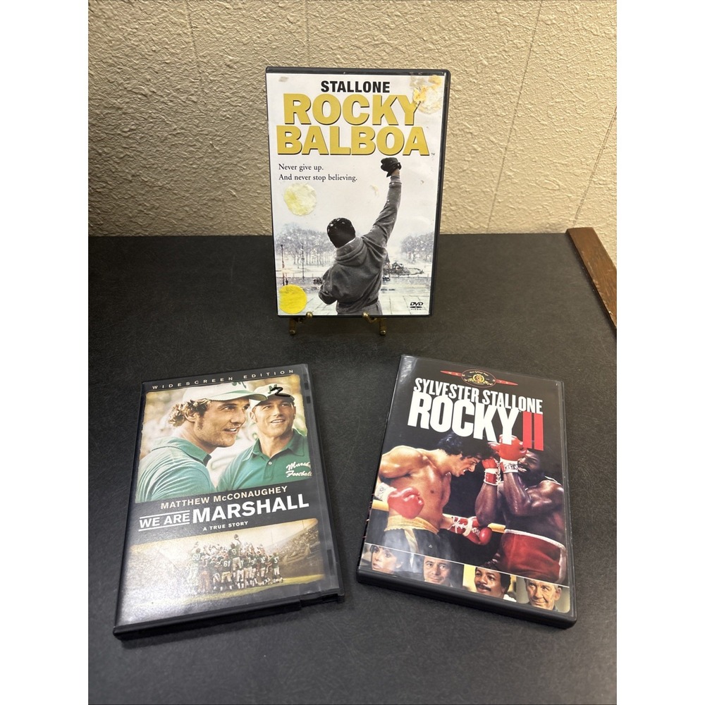 Lot of 3 DVDs~We are Marshall~Rocky~Rocky II